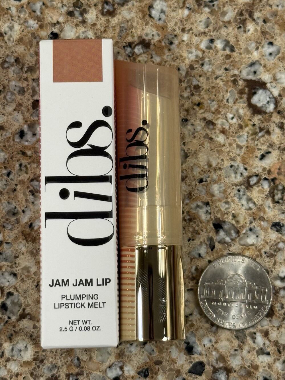 DIBS Jam Jam Lip Plumping Lipstick Melt Lip Plumper Fig Fantasy Vegan 0.08oz